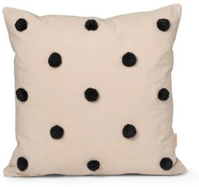 Ferm Living Vankúš Dot, Sand/Black