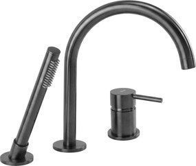 Rea Lungo, 3-otvorová vaňová batéria s ručnou sprchou, 275 mm, titánová, REA-B2264