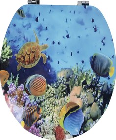 Aqualine Funny, WC sedátko s motivom oceán, modrá, HY-S369