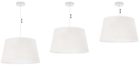 Závesné svietidlo Juta, 1x biele jutové tienidlo, (fi 44cm), w