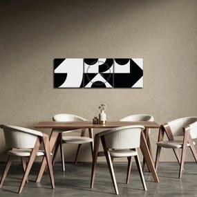 Obraz - Geometrická abstrakcia N⁰1 (s hodinami) (90x30 cm)