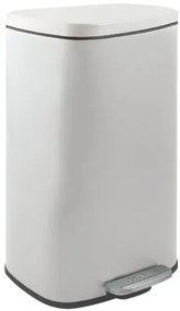 Spirella Spirella pedálový odpadkový kôš akira matná biela oceľ soft-close 50 l 10.21572