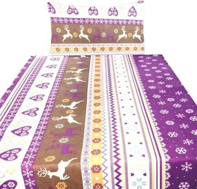 HOD Obliečky SOBY Fialová Flanel 70x90 140x200 cm