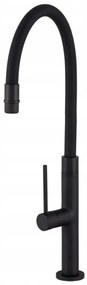 Gamma Flex Slim, vysoká kuchynská batéria s elastickým ramenom h-480 mm, čierna, GMA-BFXSL-BK