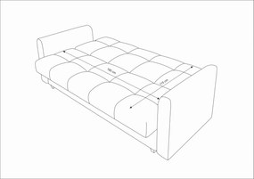 Pohovka s úložným priestorom LARSEN EASY - zelená