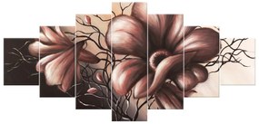 Gario Ručne maľovaný obraz Jemné Dálie - 7 dielny Rozmery: 210 x 100 cm