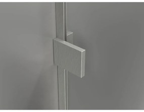 Mexen, Mexen Lunar L pravé otočné sprchové dvere 135 cm, transparentné, brúsený nikel - 834L-135-000-97-00-P