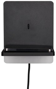 Matne čierne LED stmievateľné nástenné svietidlo Fairfield – Trio