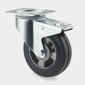 Transportné koleso TENTE s gumovým behúňom otočné s brzdou 125 mm
