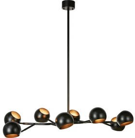Markslöjd 108852 - Luster na tyči EDGAR 8xE14/40W/230V čierna