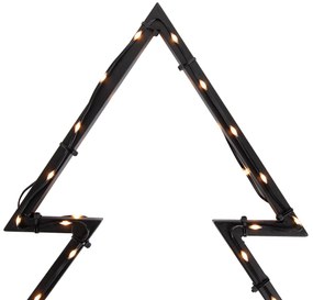 Vianočný reflektor stromček čierny 54 cm vrátane LED IP44 - Kas
