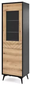Vitrína Diamond 54 cm dub evoke/černá
