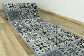 Protišmykový behúň Patchwork - sivý