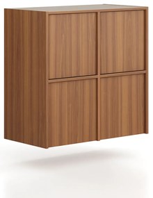 Nadstavba pre skrine FRAME, 4x dvere, 872 x 450 x 854 mm, PUSH-lock, orech