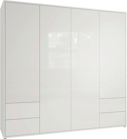 XXXLutz SKRIŇA S OTOČNÝMI DVERAMI, biela, biela s vysokým leskom, 224/214/60 cm Carryhome - Skrine - 00068701832D