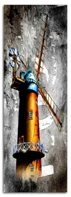 Gario Vešiak na stenu Veterný mlyn Rozmery: 25 x 70 cm