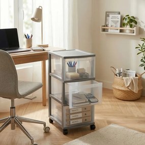 SUNDIS Úložný box s 3 zásuvkami, antracit, OFFICEMIX - MAXI