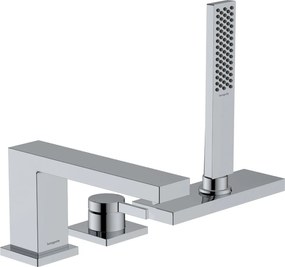 Hansgrohe Tecturis E, 3-otvorová batéria na okraj vane, chrómová, HAN-73443000