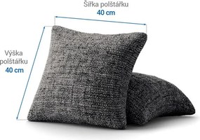 Bielastické poťahy VITTORIA šedá obliečky na vankúšiky 2 ks (40 x 40 cm)