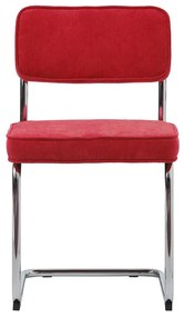 Červená menčestrová jedálenská stolička Rupert – Unique Furniture