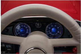 LEAN CARS Elektrické autíčko BMW Retro, LED, MP3, diaľkové ovládanie, červené lakované
