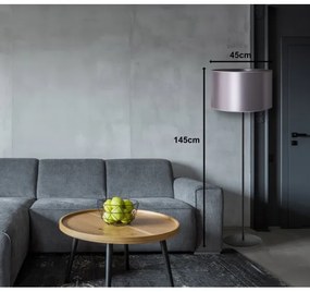 Duolla - Stojacia lampa CANNES 1xE27/15W/230V pr. 45 cm strieborná/čierna