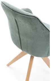 Zelené čalúnené jedálenské kreslá v súprave s podrúčkami 2 ks Donatelo – Marckeric