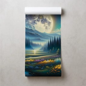 Tapeta čarovná nočná krajina s mesiacom