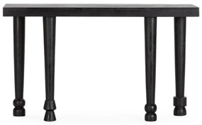 Čierny konzolový stolík z mangového dreva 40x130 cm Inaya – MOME