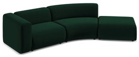 Tmavozelená zamatová leňoška (pravý roh) Ekahi – Makamii