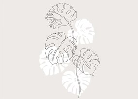 Obraz - Line art monstera N⁰3 (70x50 cm)