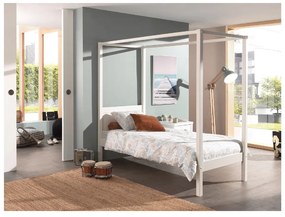 Biela detská posteľ 90x200 cm PINO CANOPY – Vipack