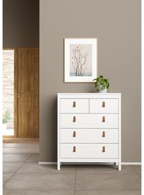 Biela vysoká komoda 82x99 cm Madrid – Tvilum