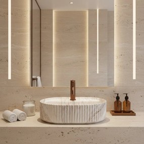 Rea Marcela Kallisto, umývadlo na dosku 500×355×135 mm, béžová matná, REA-U3514