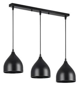 Luster na lanku COMO 3xE27/60W/230V čierna