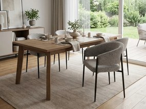 Jedálenská stolička AKITA s čiernymi nohami, sivá