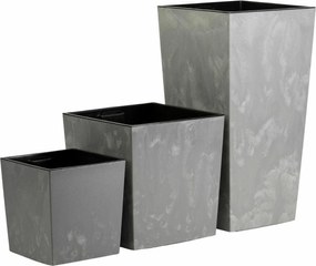 Sada 3 ks květináčů Walter šedý beton
