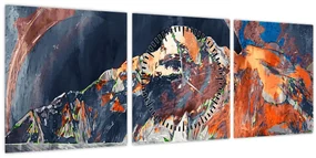 Obraz - Ilustrácia potníkov (s hodinami) (90x30 cm)