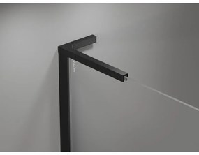 Mexen Mist L, päťuholníkový sprchový kút s krídlovými dverami, 80 x 80 cm, 8mm číre sklo, čierny profil, 8A8L-080-080-70-70-P