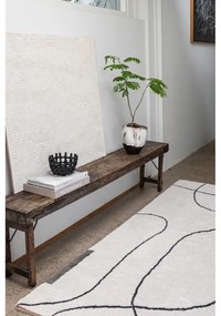 Slonovinový prateľný bavlnený koberec 140x200 cm Shadow – Mette Ditmer Denmark