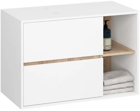 Skrinka pod umývadlo VAMI W90 2SZ biela / dub sonoma