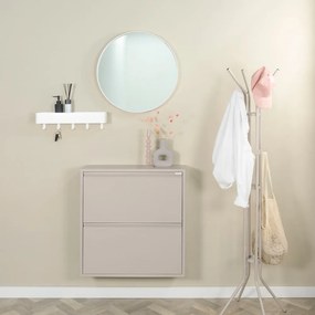 Sivo-béžová kovová skrinka na topánky Billy – Spinder Design