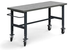 Mobilný dielenský stôl TRUST, 2000x760 mm, 200 kg, vinylový povrch