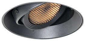 Moderné zapustené bodové svetlo čierne GU10 AR70 okrúhle bez rámu - Oneon Honey