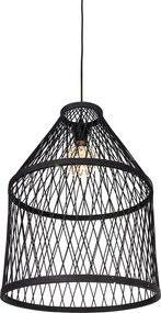 Inteligentné vonkajšie závesné svietidlo čierny ratan 3-svetlo vrátane LED - Calamus