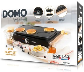 DOMO DO8719W elektrická fritéza a WOK, 2v1