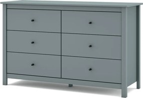 Komoda sivozelená z borovicového dreva 130x80x45 cm Misti – Marckeric