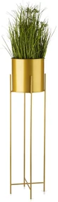 KOVOVÝ KVETINÁČ SO STOJANOM GOLDEN 95X21 CM ZLATÁ