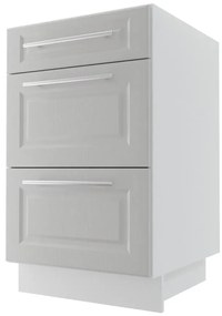 Kuchynská skrinka Emporium D3M/50 light grey stone/biela