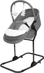 Detské hojdacie kreslo 4v1 Moon 35 sivé